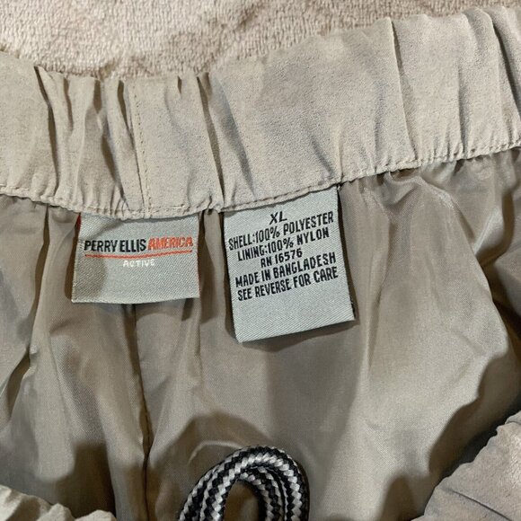 Perry Ellis America Mens XL Activewear Pants Gray Faux Suede Breathable Straight - Picture 5 of 11